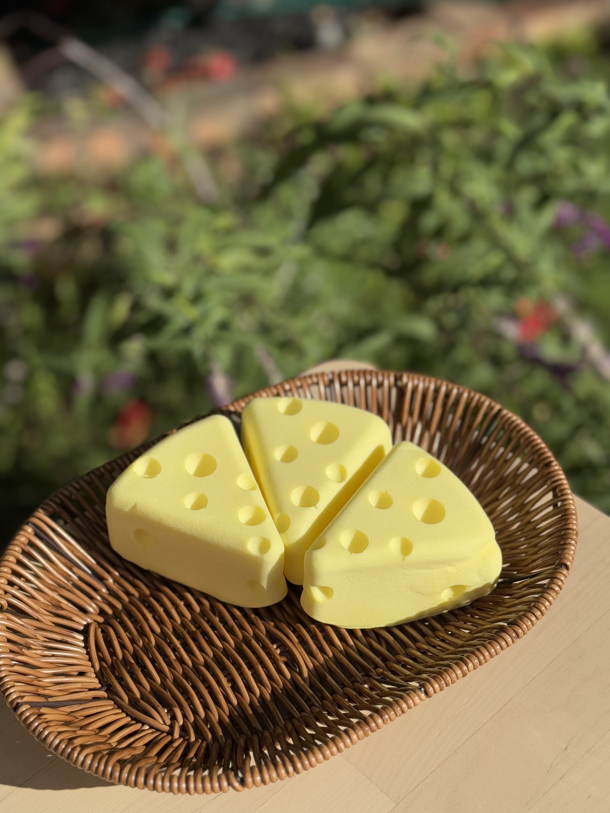 Slice Cheese Food Squishy – Collectible Connectable Sensory Piece